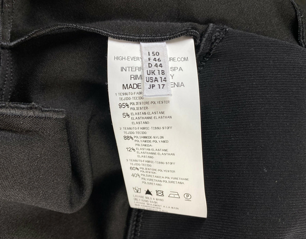 HIGH USE CLAIRE CAMPBELL Black Doubel Breast Biker Motorcycle Jacket – Size US14