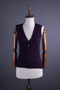 Brora Purple Wool Knit Vest Cardigan Sweater – Size S