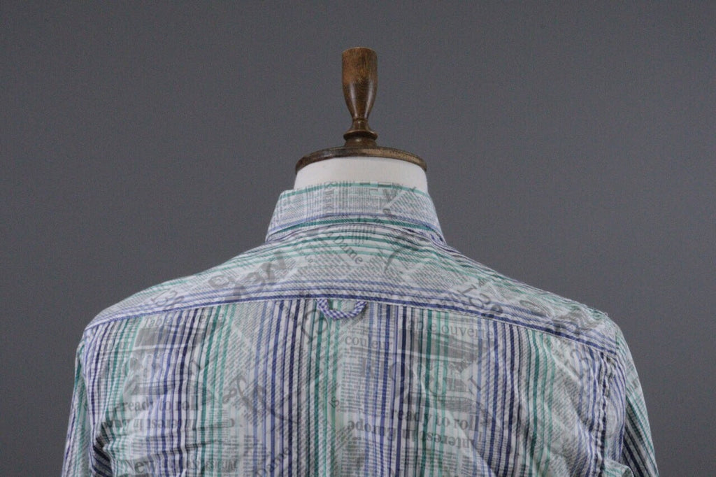 Desigual Barcelona Multicolor Striped Long Sleeve Button Down Shirt – Size L