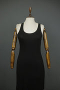 GUDRUN SJODEN Black Modal Scoop Neck Wide Strap Pullover Tank Dress – Size S