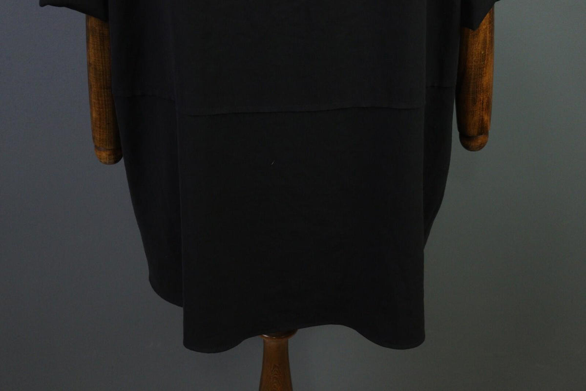 OSKA Black Short Sleeve Button Scoop Neck A-Line Blouson Dress – Size 3