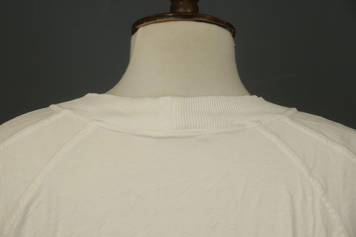TRANSIT PAR SUCH White Raglan Sleeve Ribbed Hem Crew Neck Pullover Sweater Sz 3