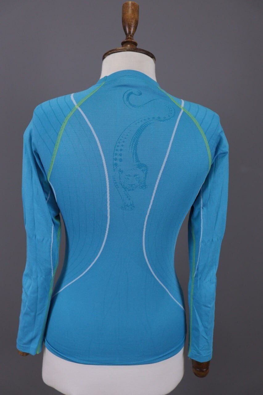 Dynafit Crew Neck Blue Big Logo Activewear Baselayer Shirt – Size S 42 – Used