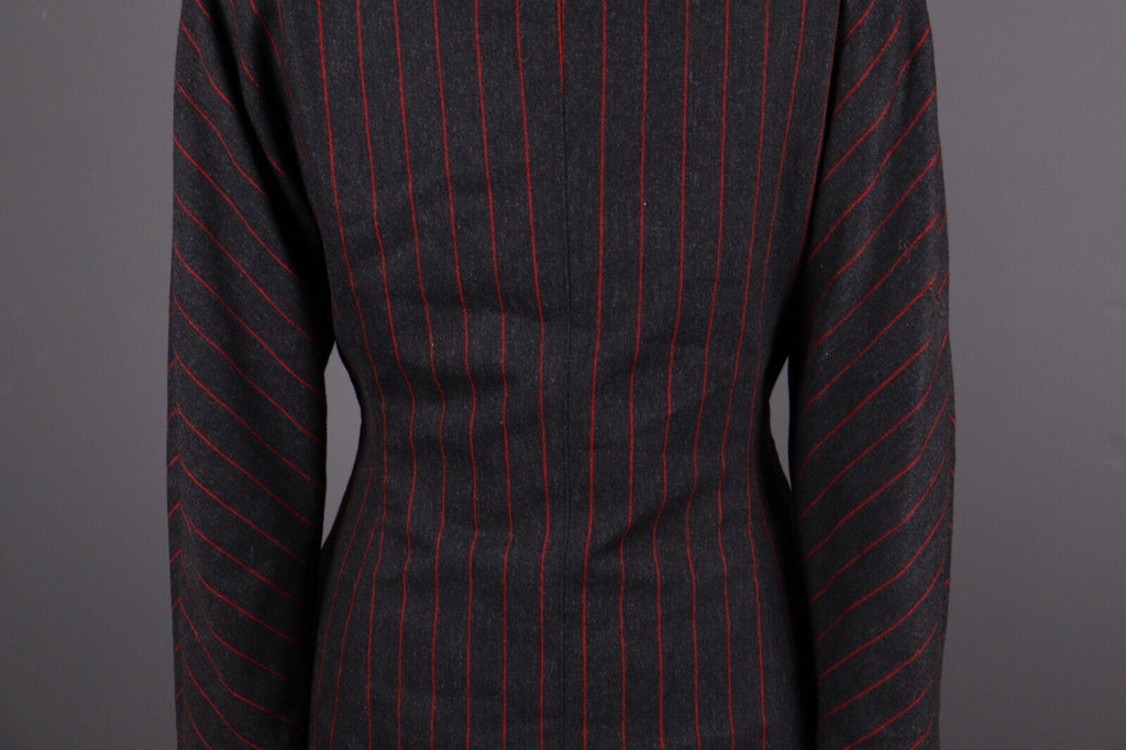 Escada by Margaretha Ley Wool Stripe 2 Piece Skirt Suit Blazer Black – Size 38