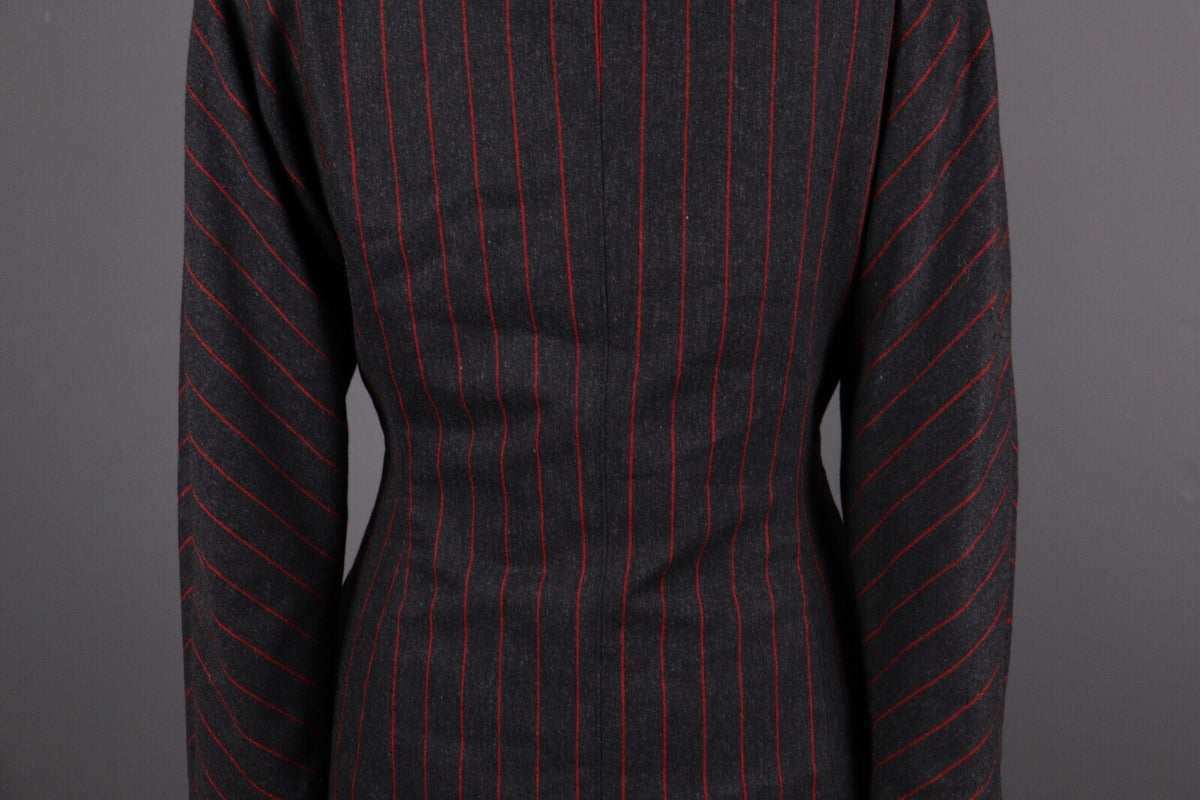 Escada by Margaretha Ley Wool Stripe 2 Piece Skirt Suit Blazer Black – Size 38