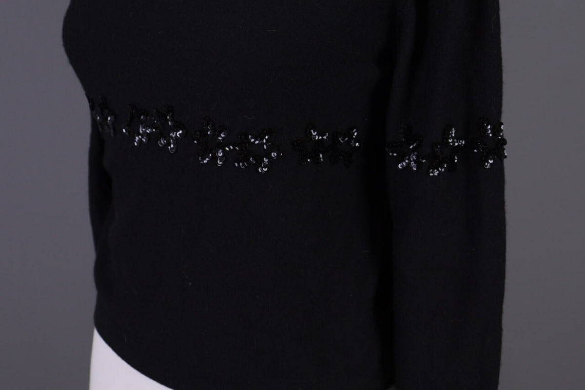 Sonia by Sonia Rykiel Black Wool Angora Knit Sweater 40 / M