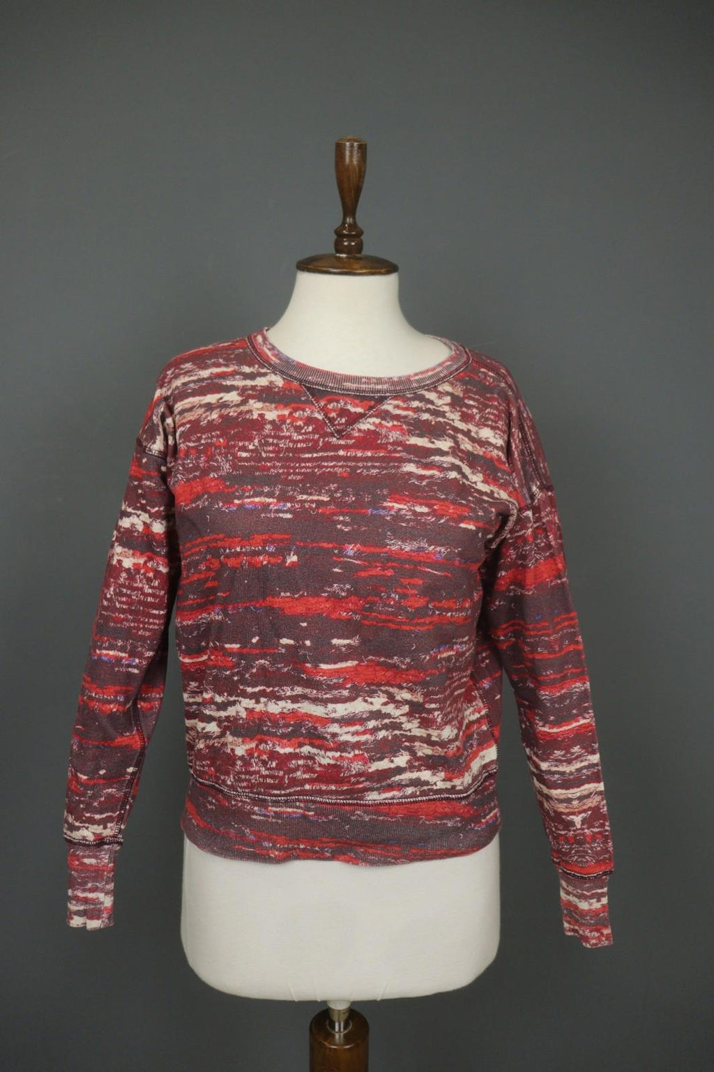 ISABEL MARANT POUR H&M Multi Space Dye Raglan Sleeve Pullover Sweater – Size 34