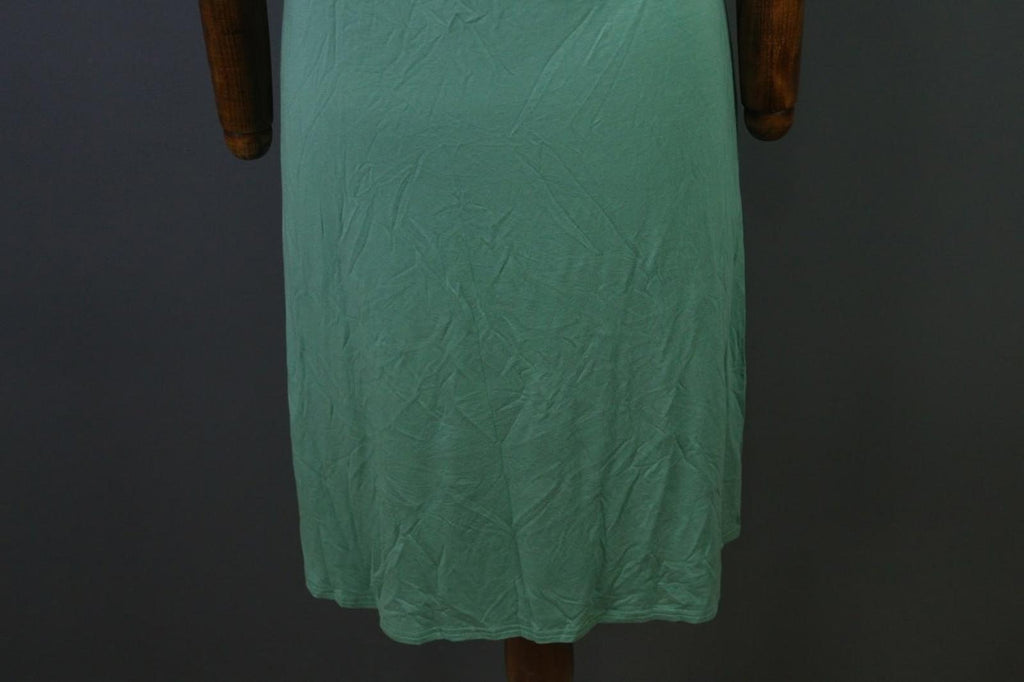 GUDRUN SJODEN Green Classic Scoop Neck Wide Strap Sleeveless Sheath Strap – Size L