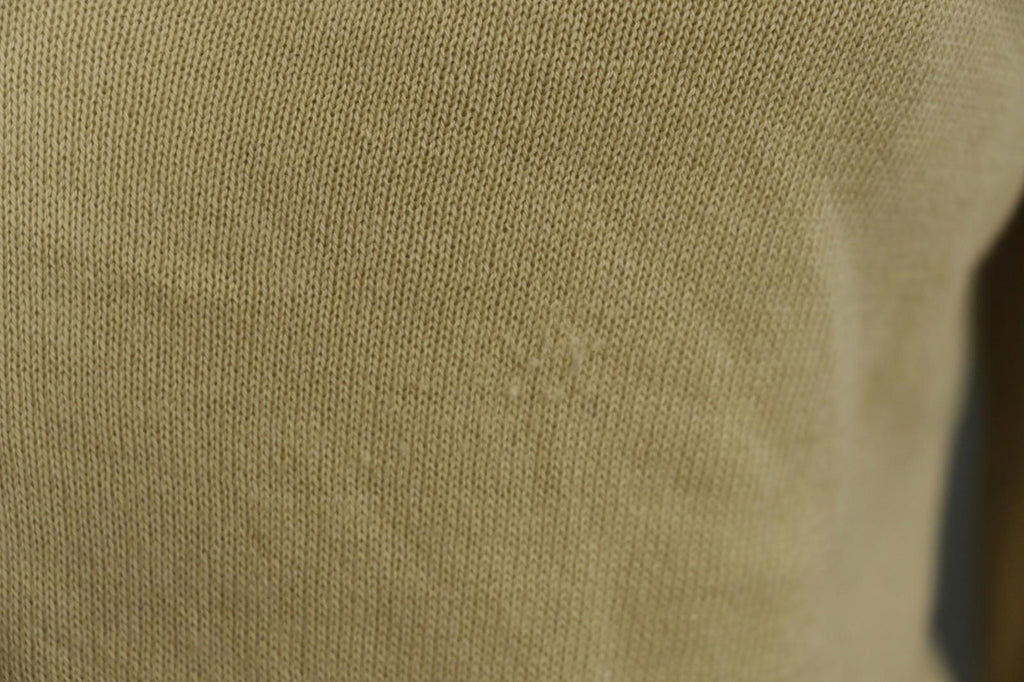 MAISON MARTIN MARGIELA Tan Cotton Knitted Raglan Sleeve Pullover Sweater – Size S – Used