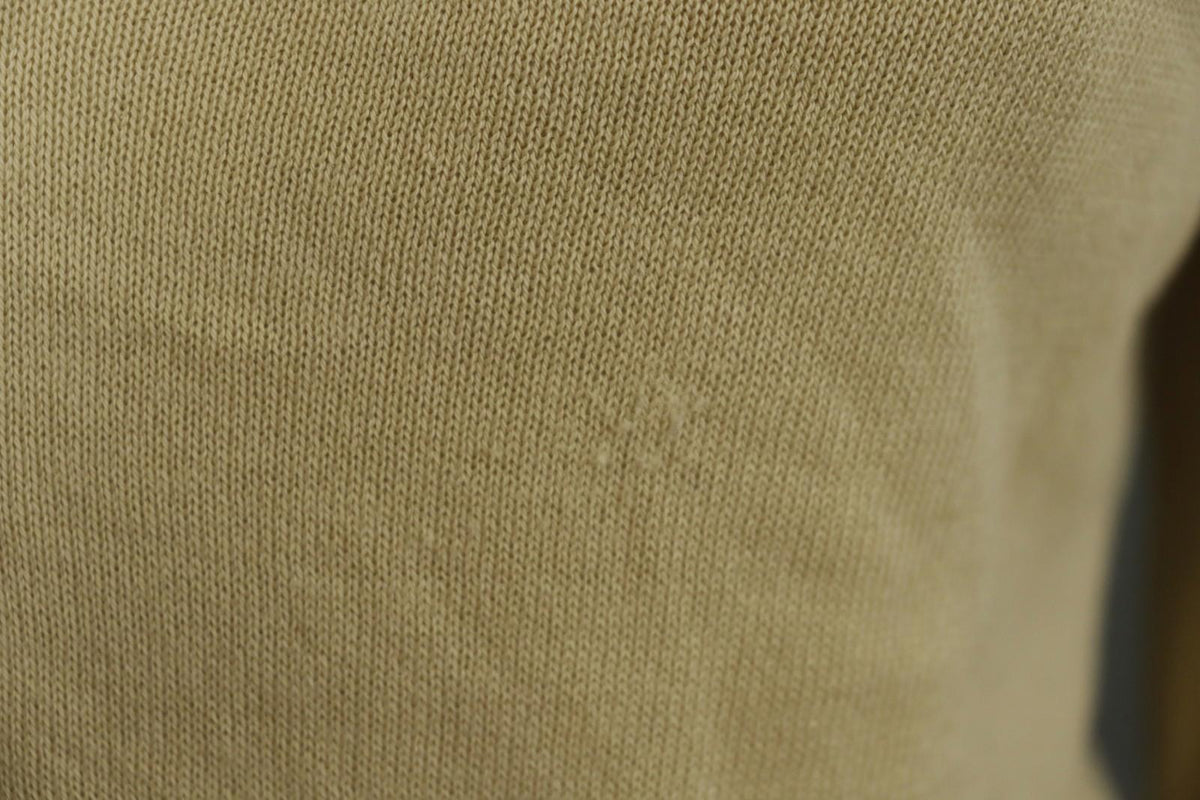 MAISON MARTIN MARGIELA Tan Cotton Knitted Raglan Sleeve Pullover Sweater – Size S – Used