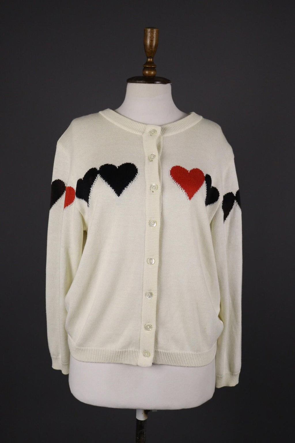 MONDI Ivory Knit Long Sleeve Cardigan Sweater – Size 40