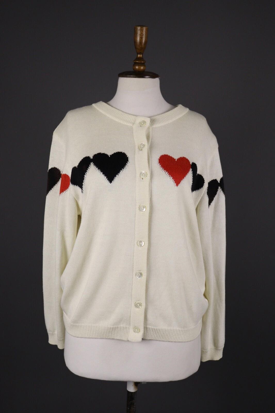MONDI Ivory Knit Long Sleeve Cardigan Sweater – Size 40