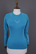 Dynafit Crew Neck Blue Big Logo Activewear Baselayer Shirt – Size S 42 – Used