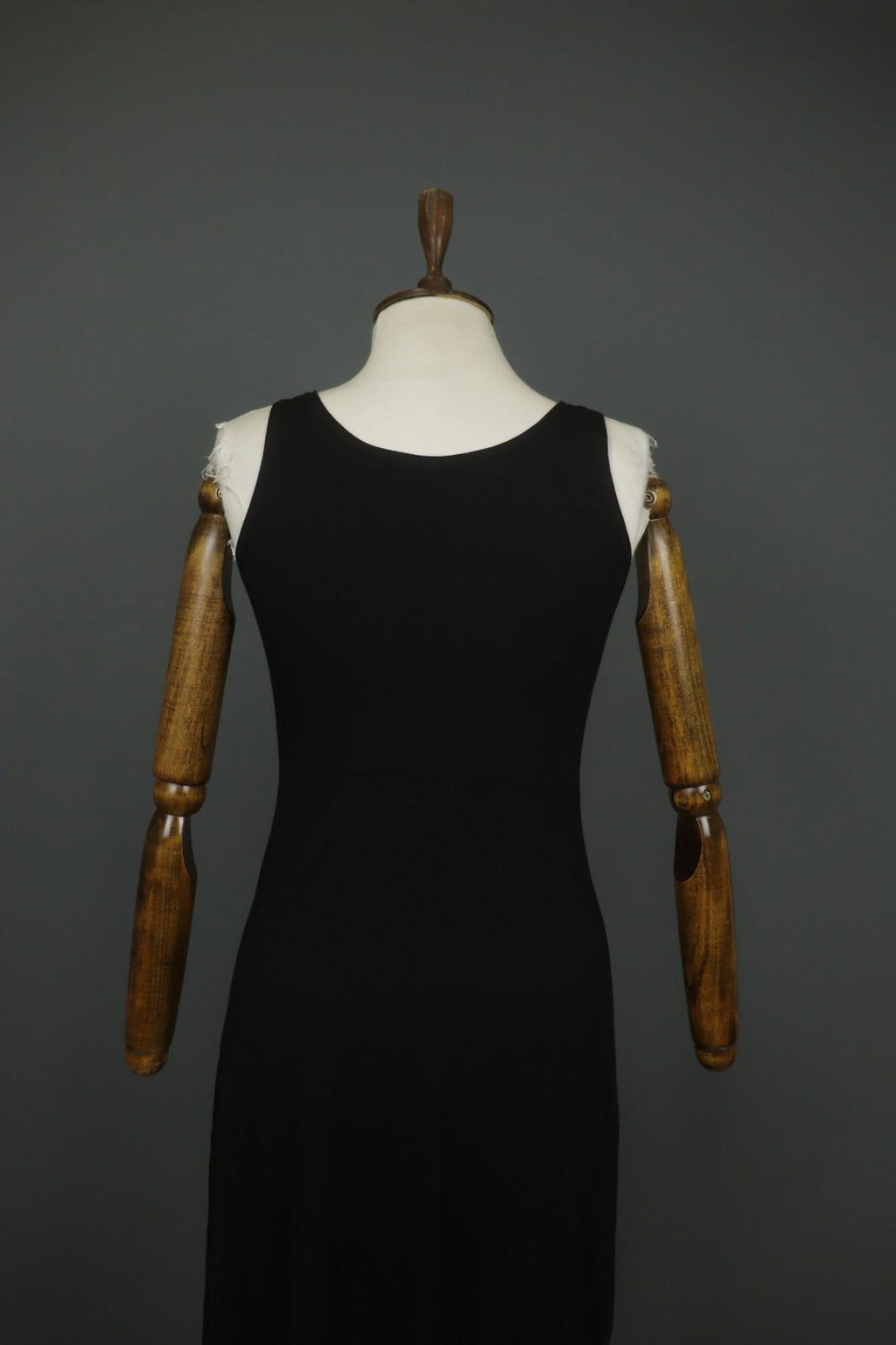GUDRUN SJODEN Black Modal Scoop Neck Wide Strap Pullover Tank Dress – Size S