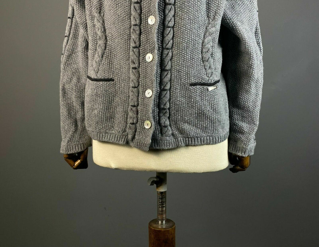 Giesswein Austria Grey Wool Knit Cardigan Jacket – Women's 44 / GB 30 / USA 14
