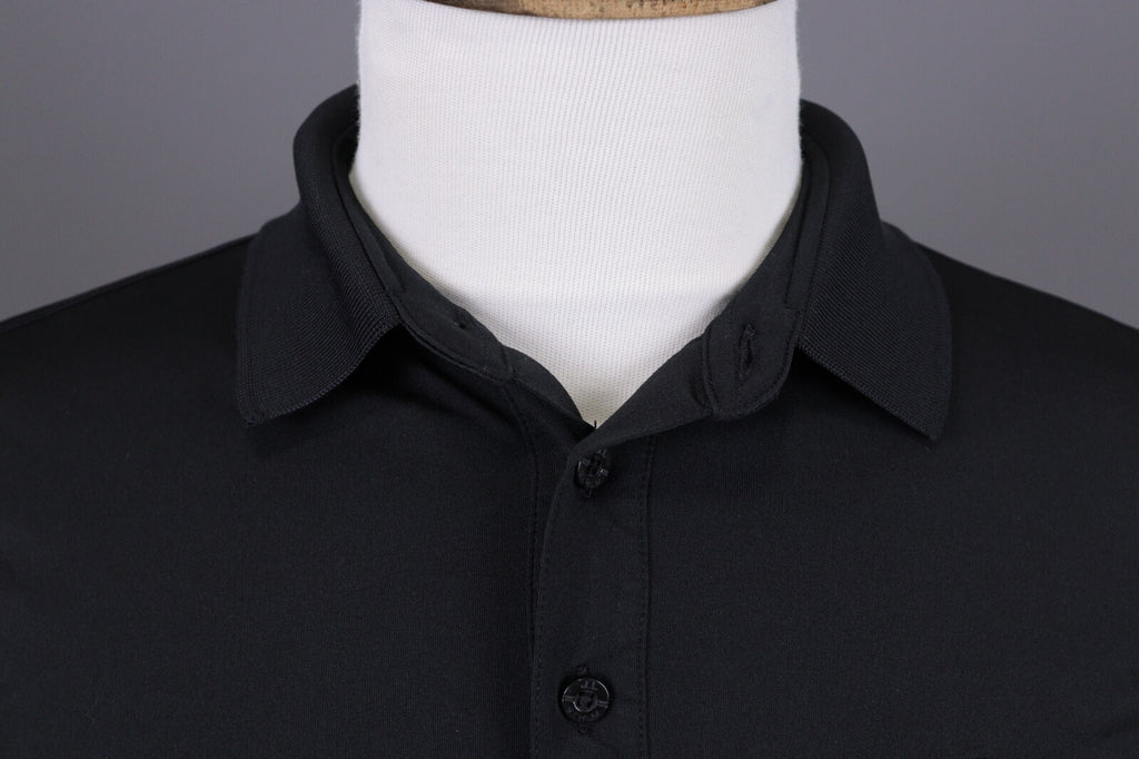 J.Lindeberg Regular Fit Sport Golf Black Short Sleeve Polo Shirt – Size M