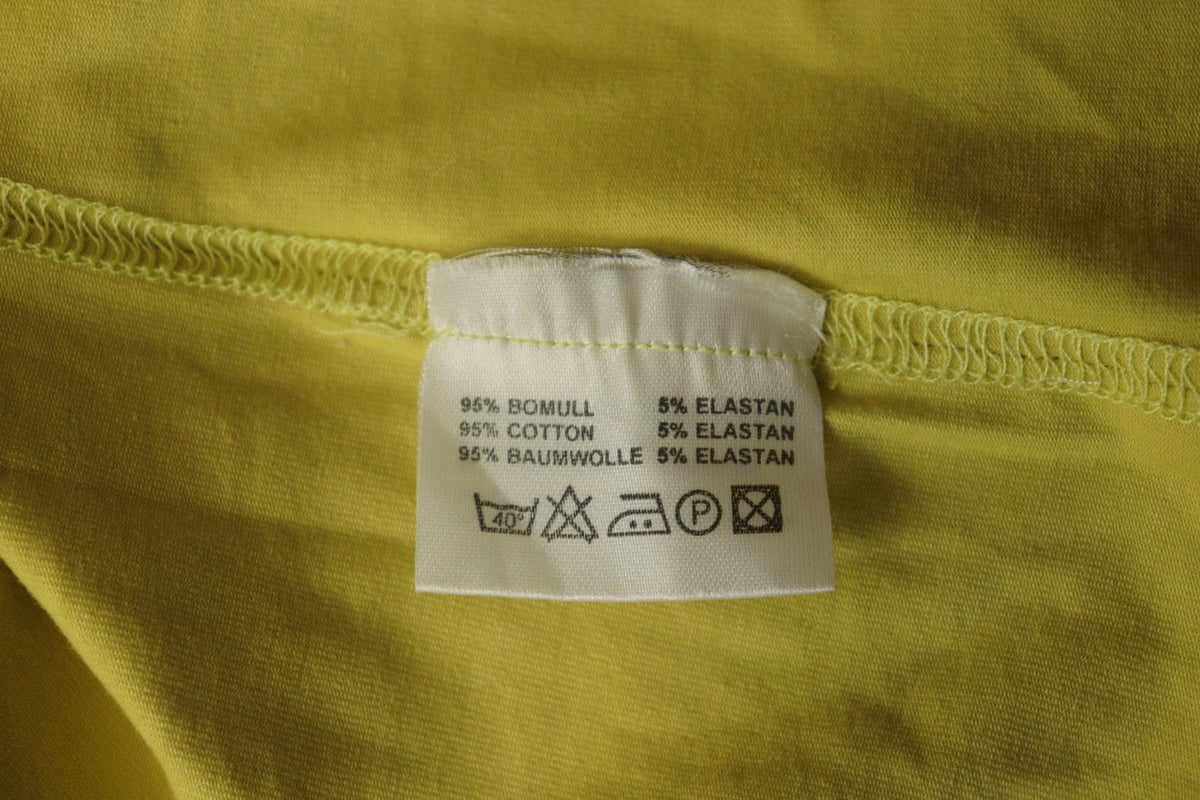 GUDRUN SJODEN Yellow Cotton Sleeveless Side V-Neck Pullover Blouse Top – Size L