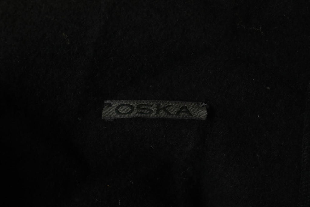 OSKA Black Long Sleeve Shawl Collar Casual One Button Blazer Jacket – Size 2