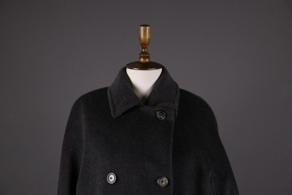 MAX MARA Gray Wool Double Breasted Relaxed Overcoat – Size US 10