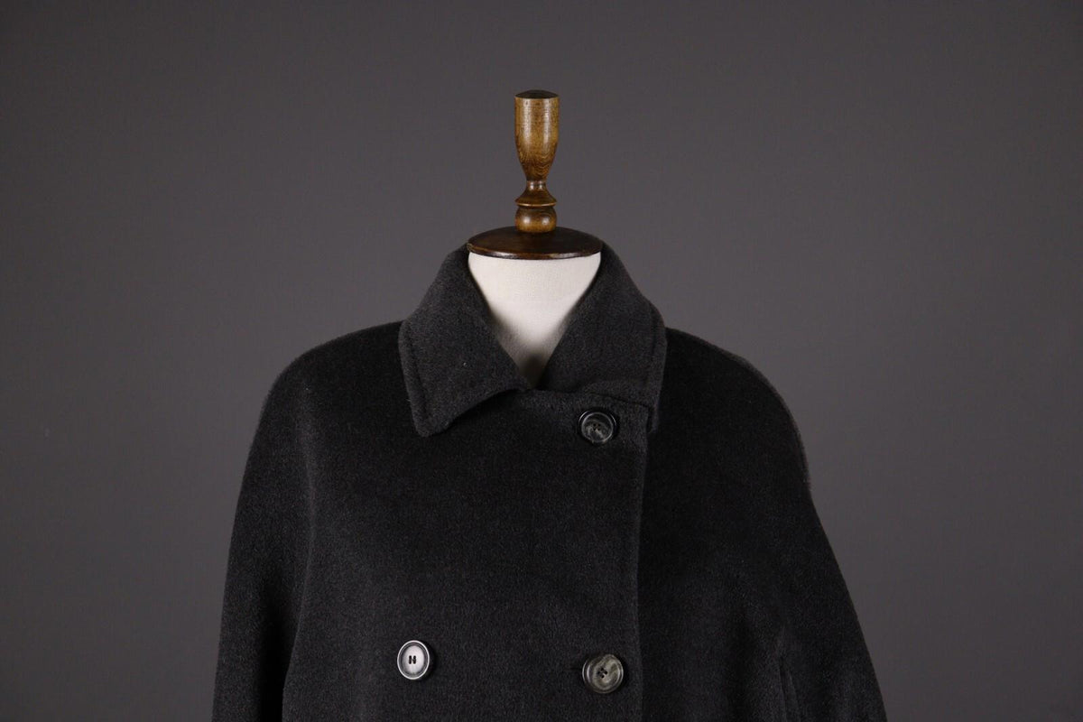 MAX MARA Gray Wool Double Breasted Relaxed Overcoat – Size US 10