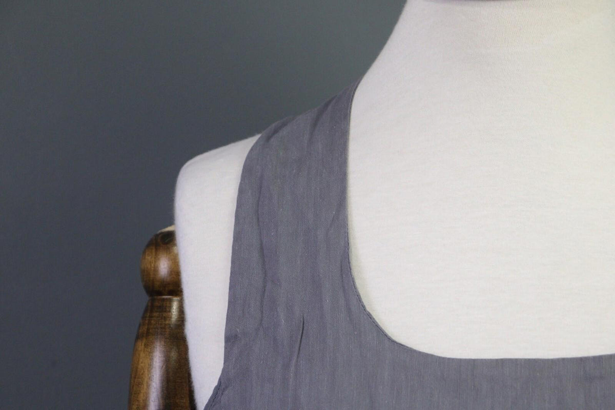 MARITH FRANCOIS GIRBAULD Gray Linen Rayon Tank Top Blouse Cropped Shirt – Size 29