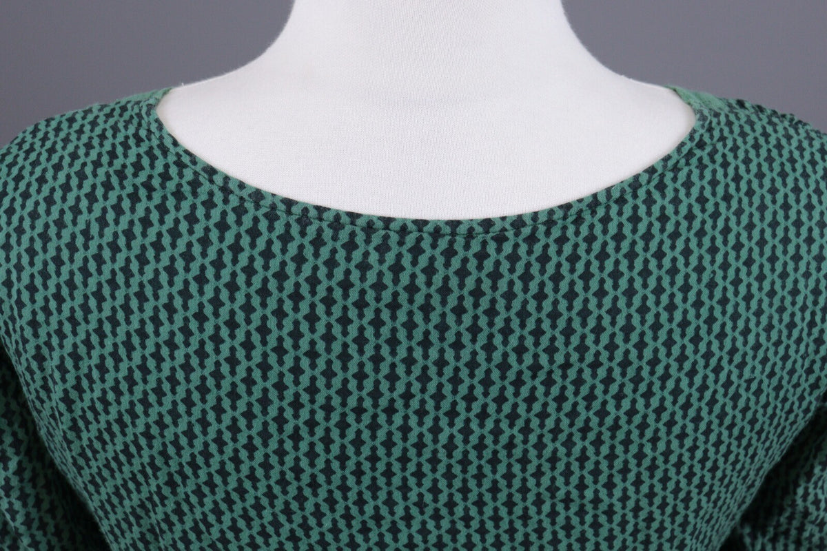BA&SH Tanja Green Lagenlook Relaxed 3/4 Sleeve Blouson Dress – Size 0 / XS