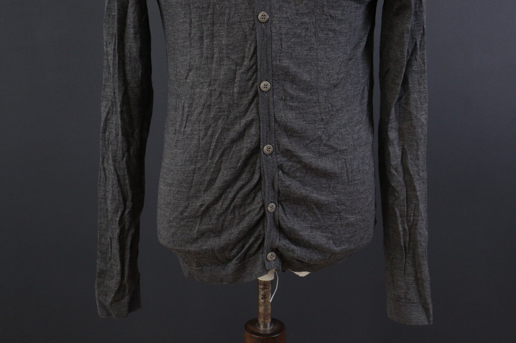 Nudie Jeans Co Gray V-Neck Classic Men's Cardigan Sweater – Size L