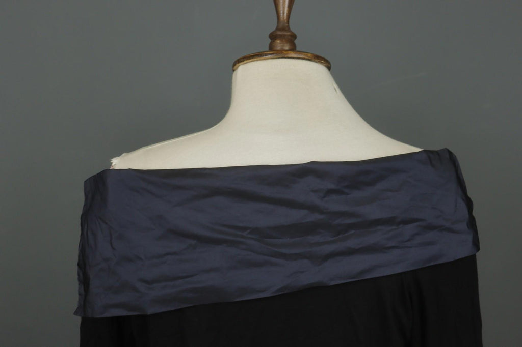 XD XENIA DESIGN Black Viscose Long Sleeve Pullover Off The Shoulder Top – Size M