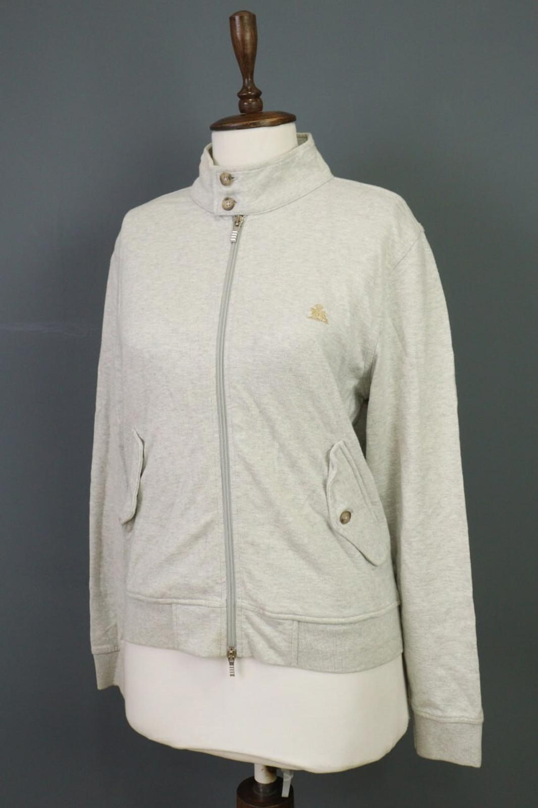 BARACUTA ENGLAND Gray High Neck Full Zip Track Jacket – Size M