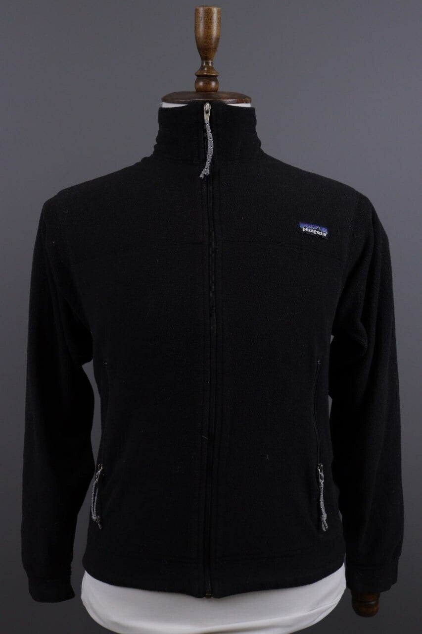 Patagonia Synchilla Black Full Zip High Neck Ski Fleece Jacket – Size S