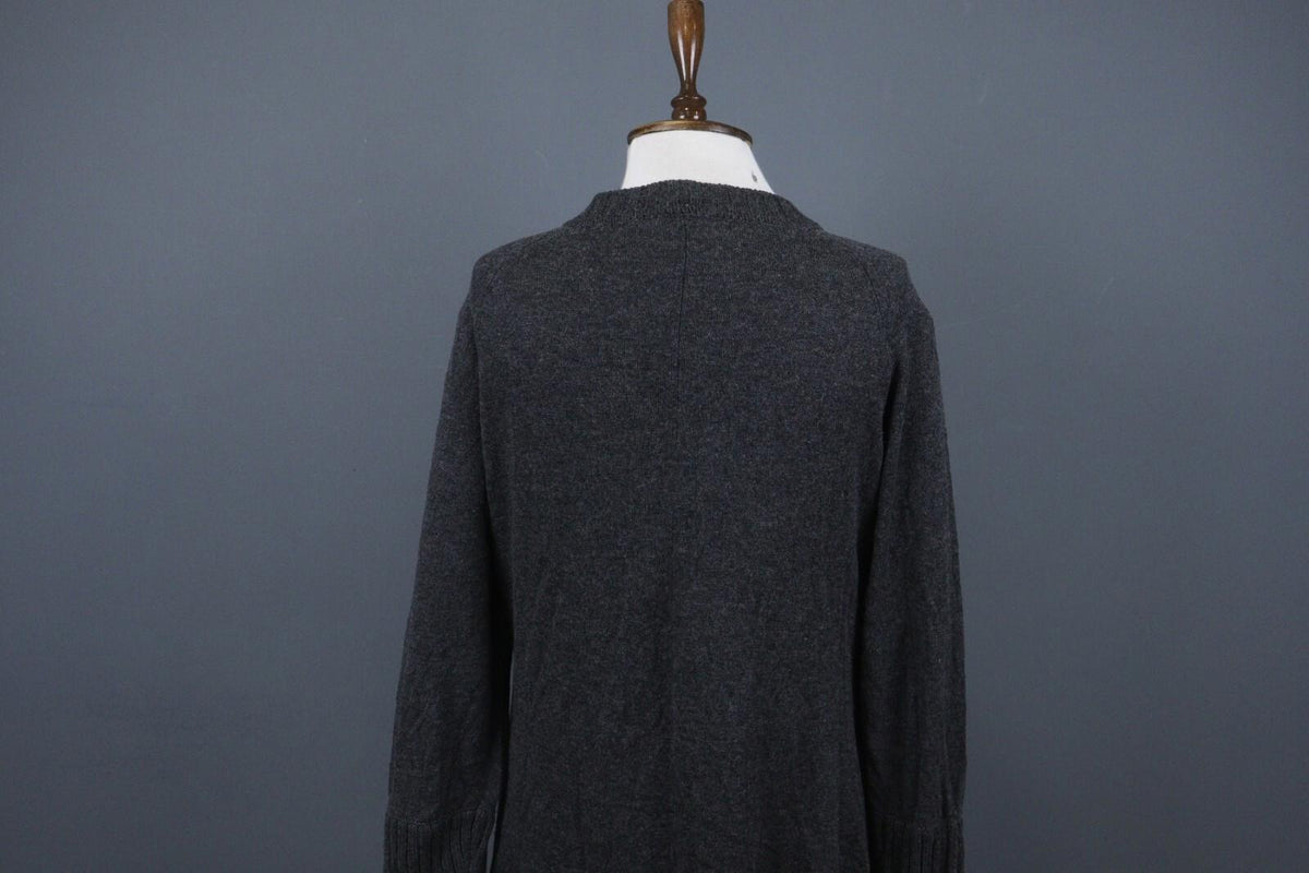 GUDRUN SJODEN Gray Long Sleeve Lagenlook Knit Cardigan Sweater – Size M