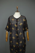 GUDRUN SJÖDEN Multi Floral Viscose Long Sleeve Button Front Shirt Dress – Size M