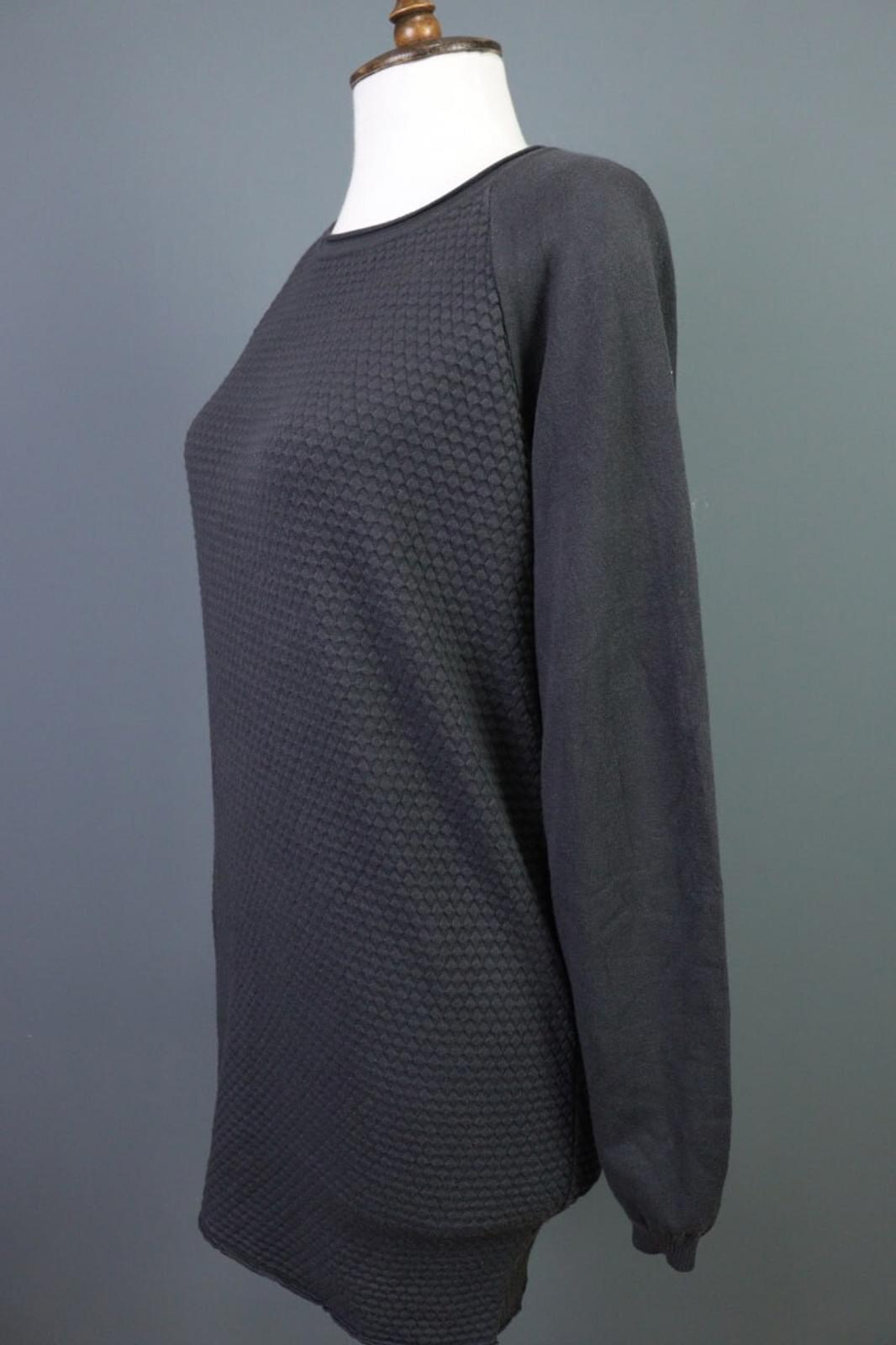 SARAH PACINI Gray Knit Lagenlook Sweater Tunic One Size