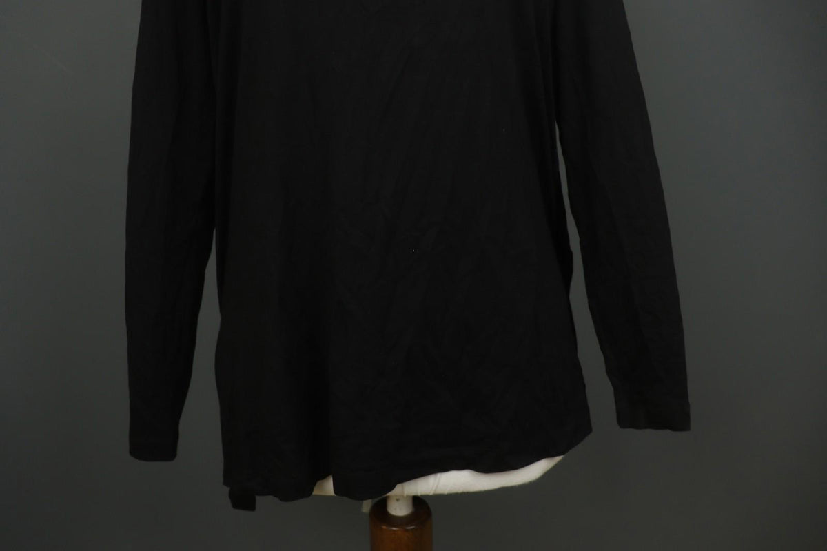XD XENIA DESIGN Black Viscose Long Sleeve Pullover Off The Shoulder Top – Size M