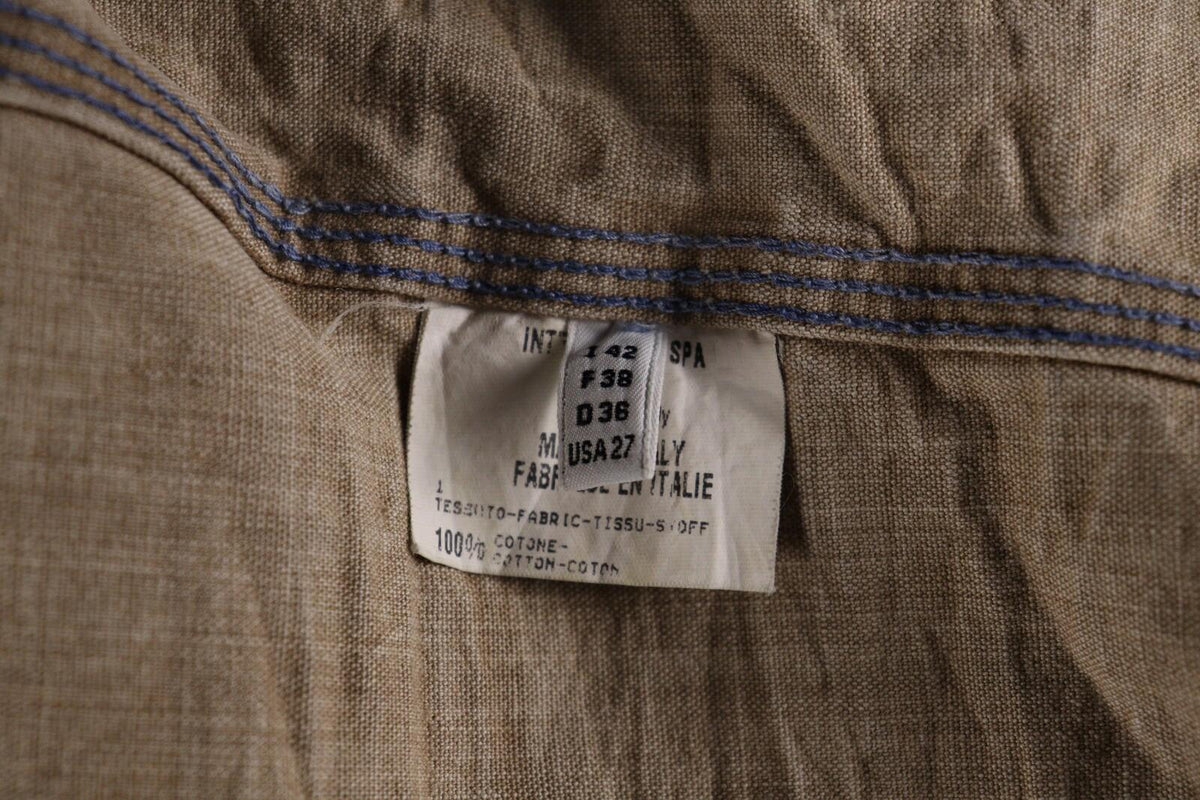 MARITHE FRANCOIS GIRBAUD Beige Denim Button Down Jacket – Size USA 27