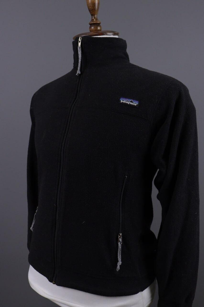 Patagonia Synchilla Black Full Zip High Neck Ski Fleece Jacket – Size S