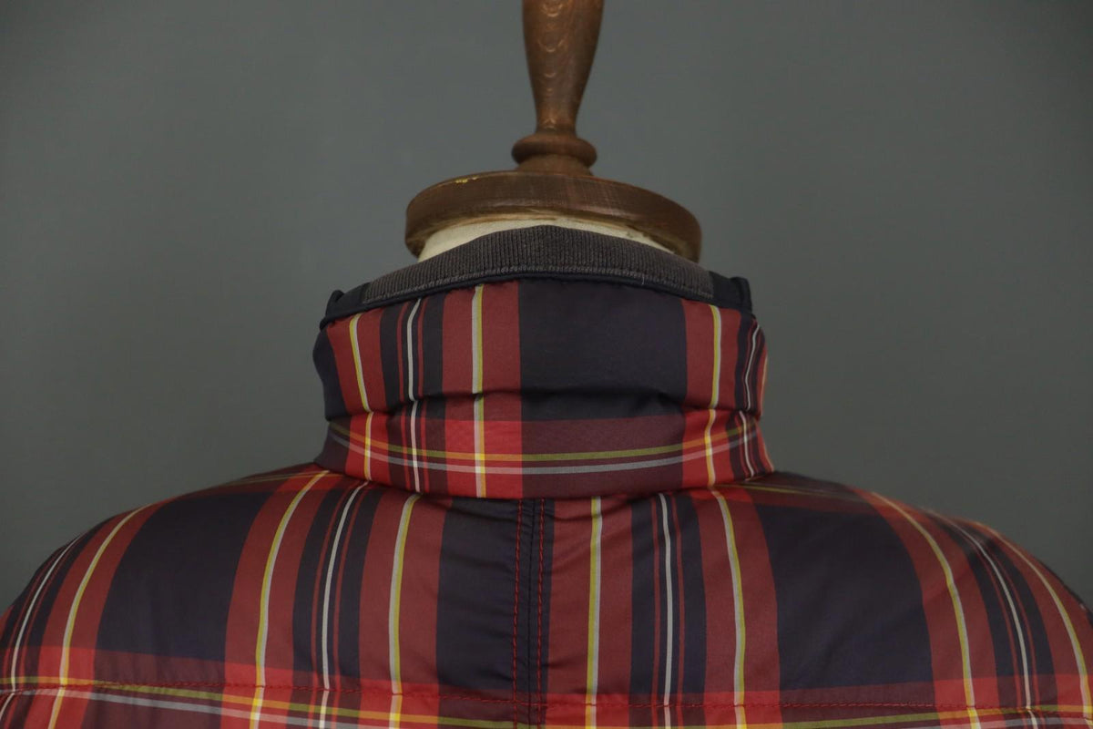 NAPAPIJRI Multicolor Plaid Long Sleeve Mock Neck Full Zip Puffer Jacket – Size M