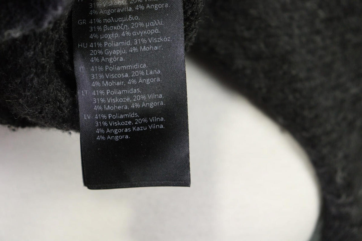OSKA Gray Lagenlook Obersized Wool Mohair Angora Cardigan Sweater