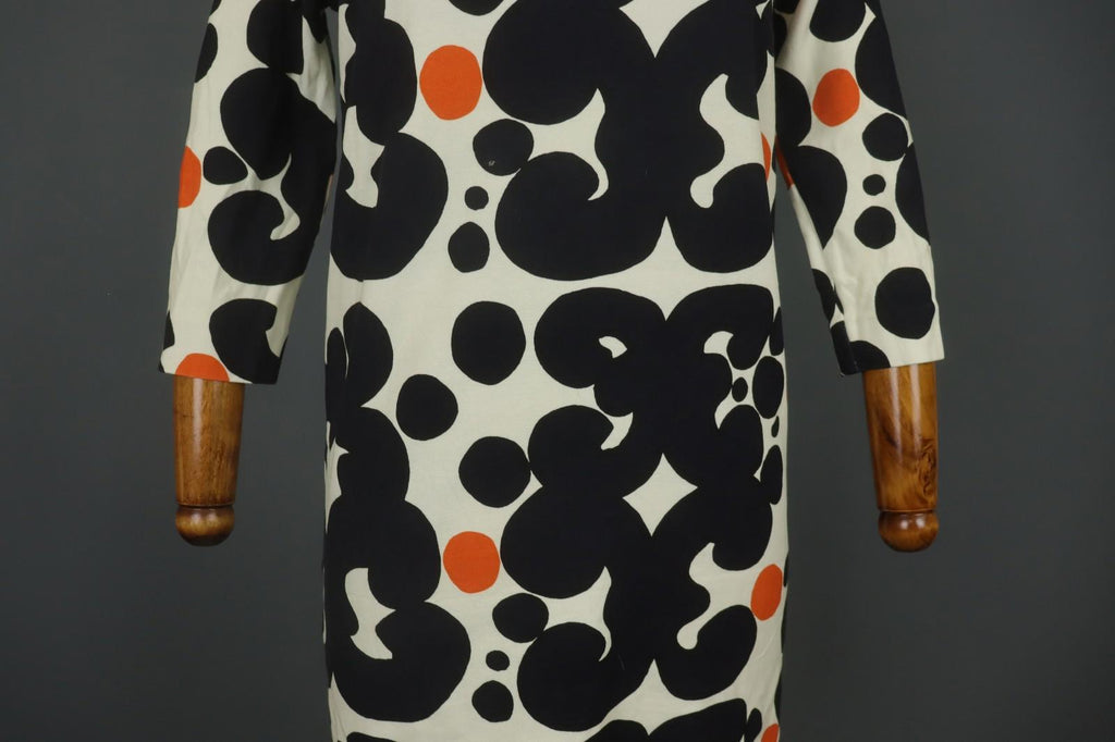 MARIMEKKO SIERRA Multi Patterned Viscose Snap Shoulder Sheath Dress – Size S