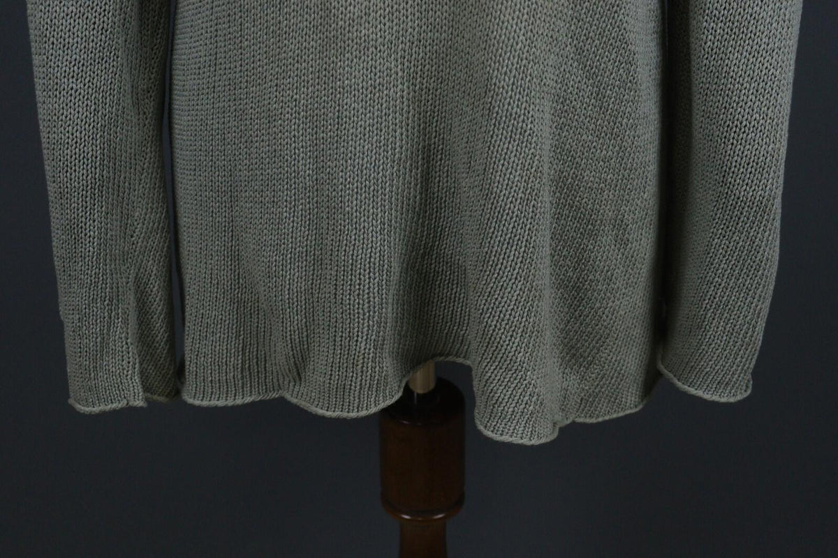 ANNETTE GORTZ Green Deep V-Neck Knit Pullover Sweater – Size XL