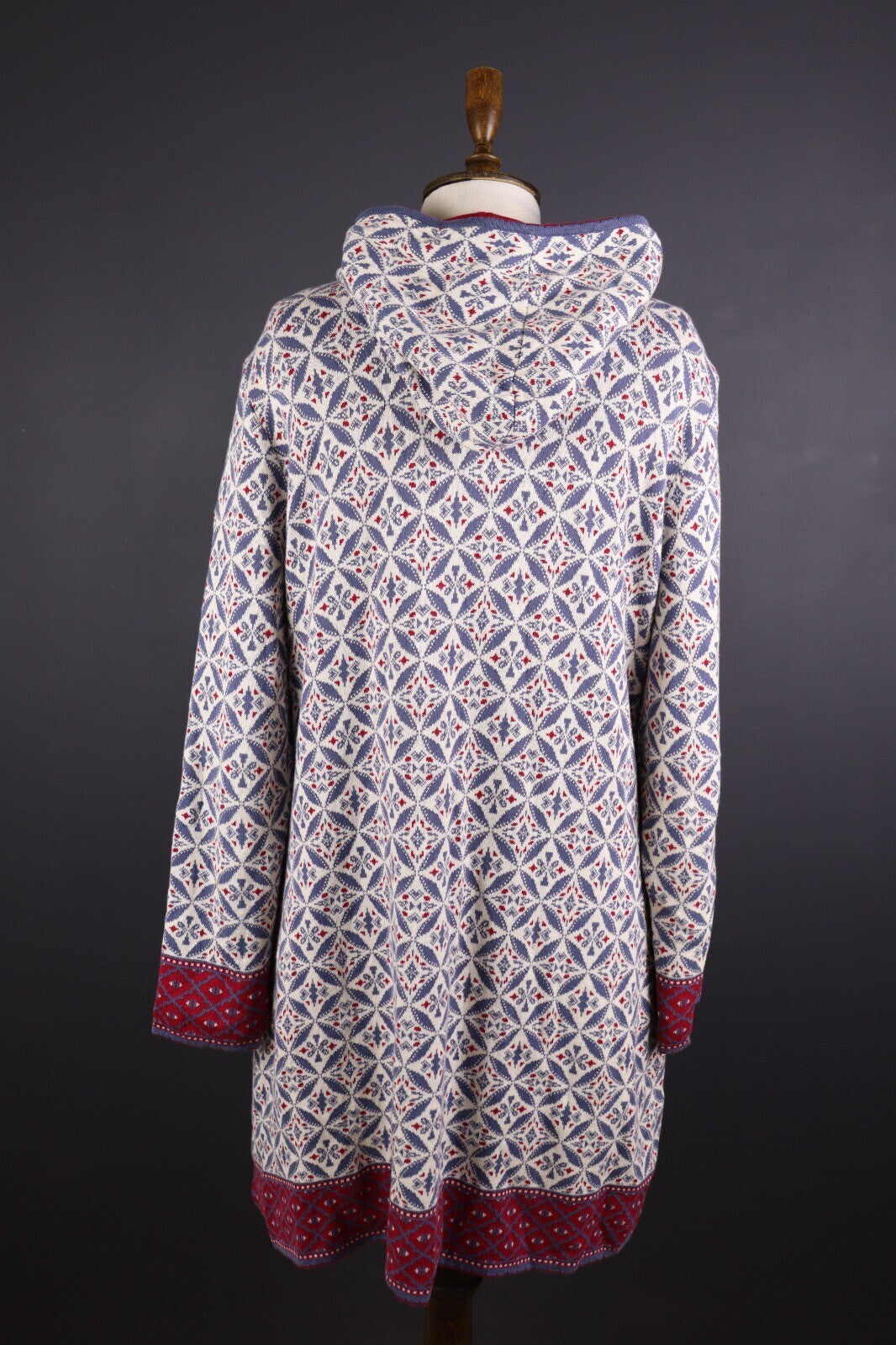 Deerberg by Oska Multicolor Full Zip Hooded Long Cardigan Sweater – Size L