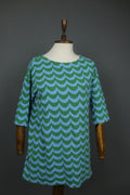 MARIMEKKO X Uniqlo Laine Multi Scallop Print Cotton Pullover Tunic Top – Size M