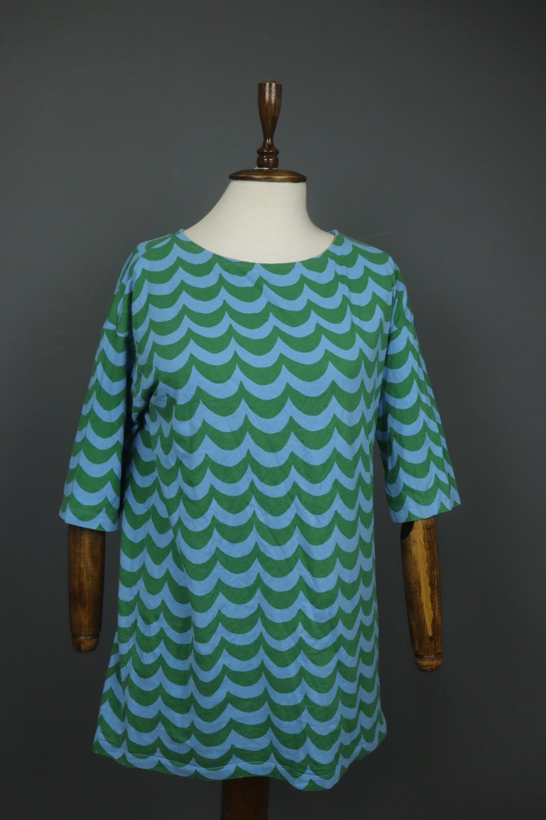 MARIMEKKO X Uniqlo Laine Multi Scallop Print Cotton Pullover Tunic Top – Size M