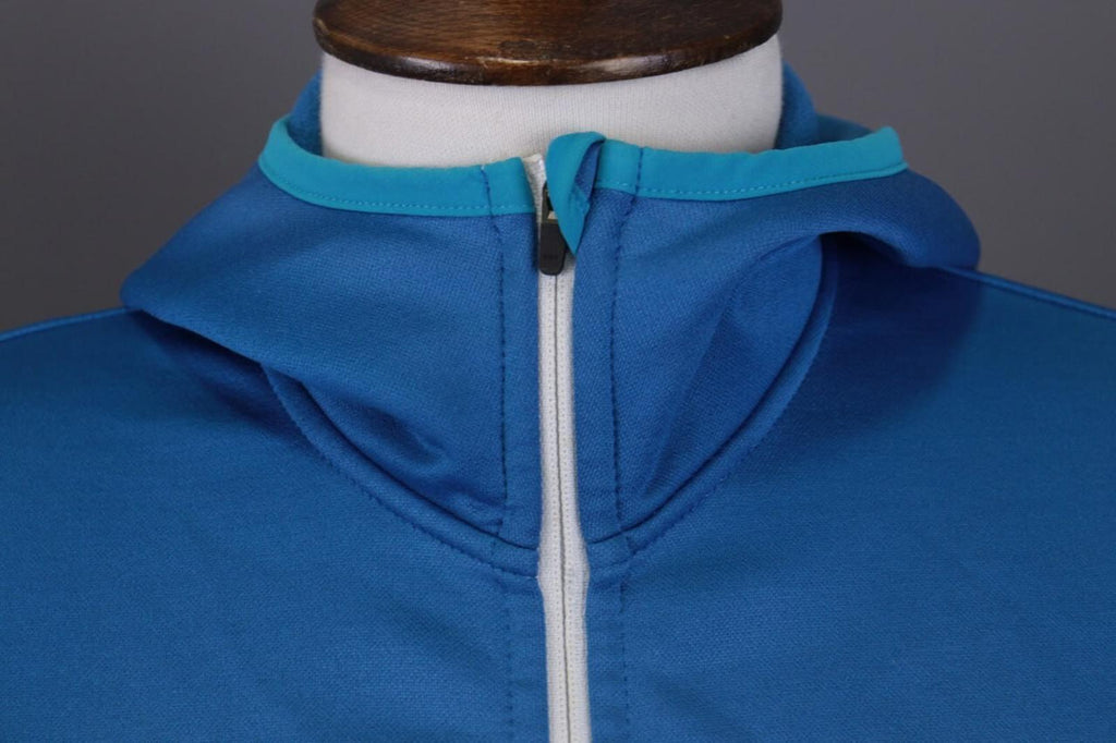 ORTOVOX Merino Wool Blue Full Zip Hooded Fleece Hiking Track Jacket – Size S