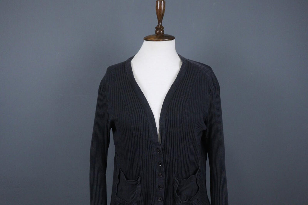 TRANSIT PAR SUCH Black Long Sleeve Lightweight Cardigan Sweater – Size 4