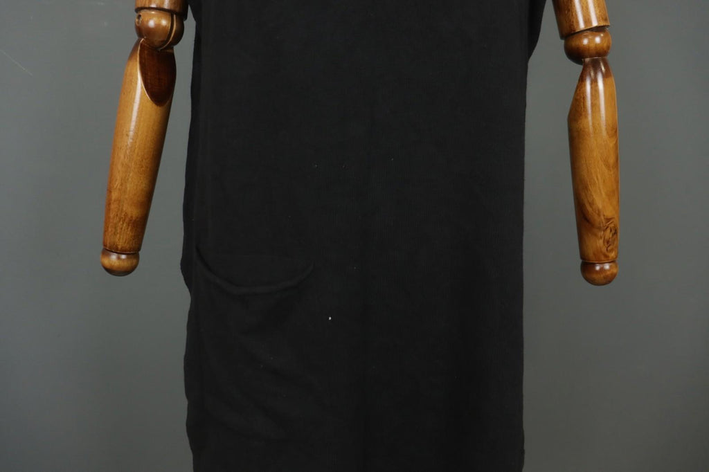 GUDRUN SJODEN Black 100% Cotton Cap Sleeve Crew Neck Pullover Shift Dress – Size M