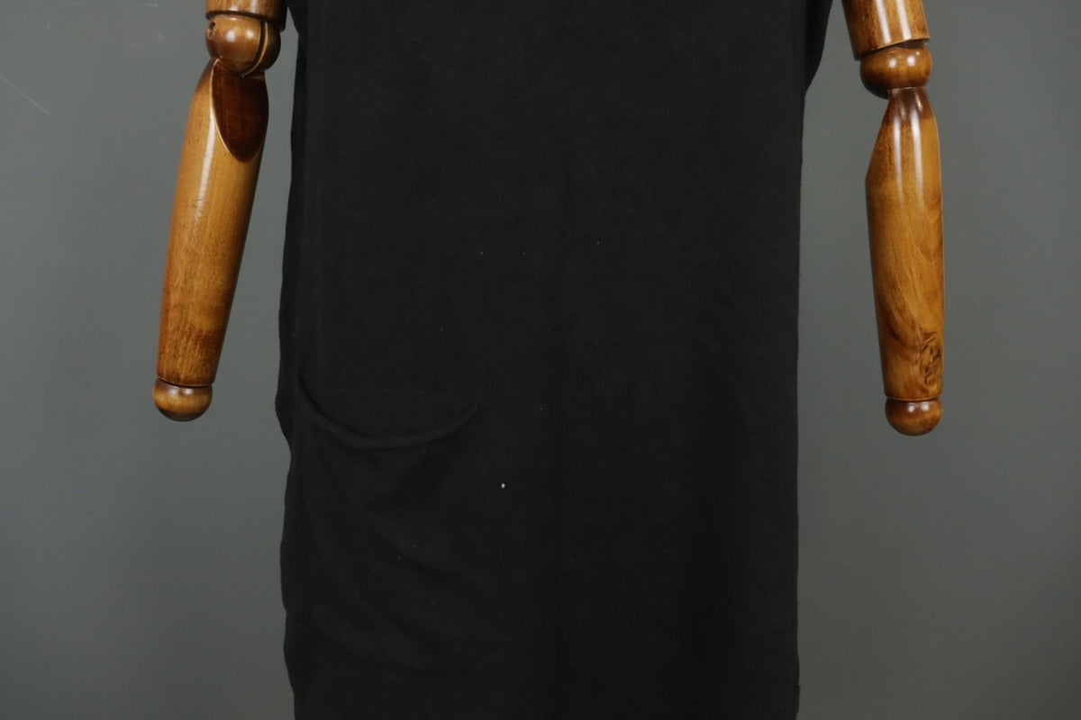 GUDRUN SJODEN Black 100% Cotton Cap Sleeve Crew Neck Pullover Shift Dress – Size M