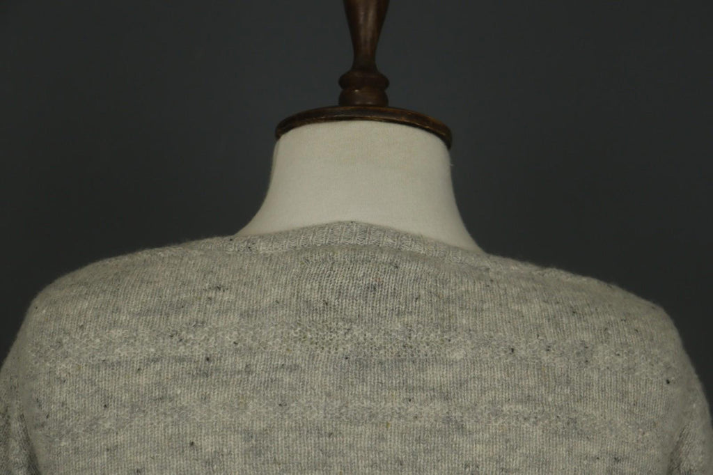 GUDRUN SJODEN Gray Crew Neck Raglan Sleeve Button Front Cardigan Sweater – Size S