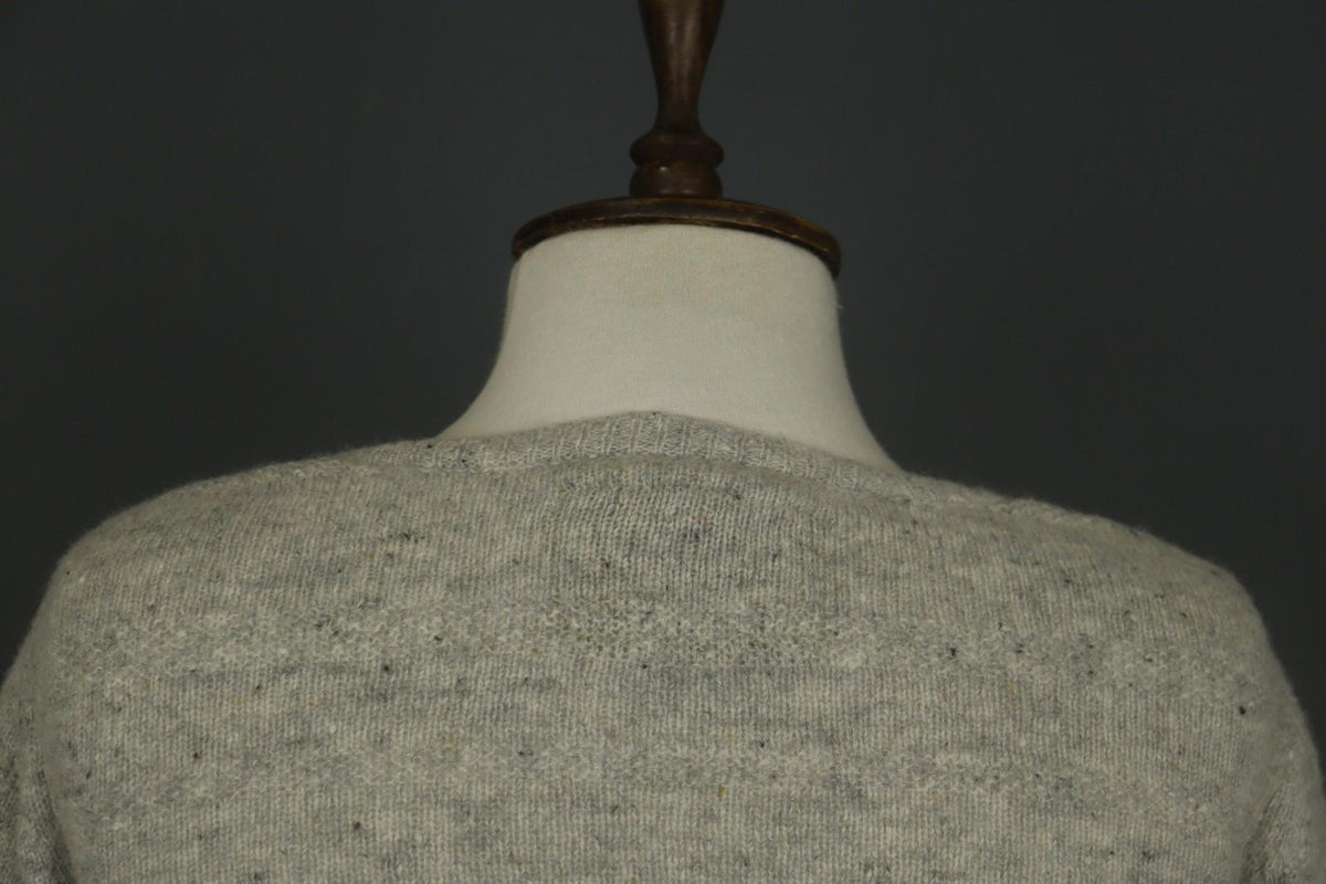 GUDRUN SJODEN Gray Crew Neck Raglan Sleeve Button Front Cardigan Sweater – Size S