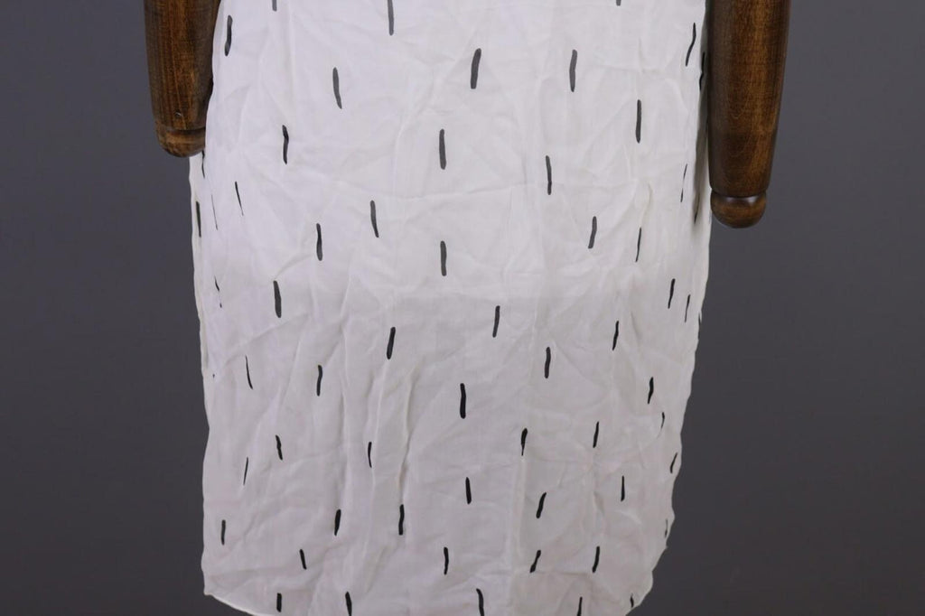 GUDRUN SJODEN White Printed Sleeveless Lightweight Blouson Dress – Size S